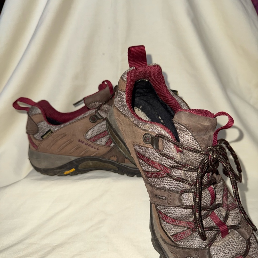 Merrell Burgundy and Brown Trail Shoes